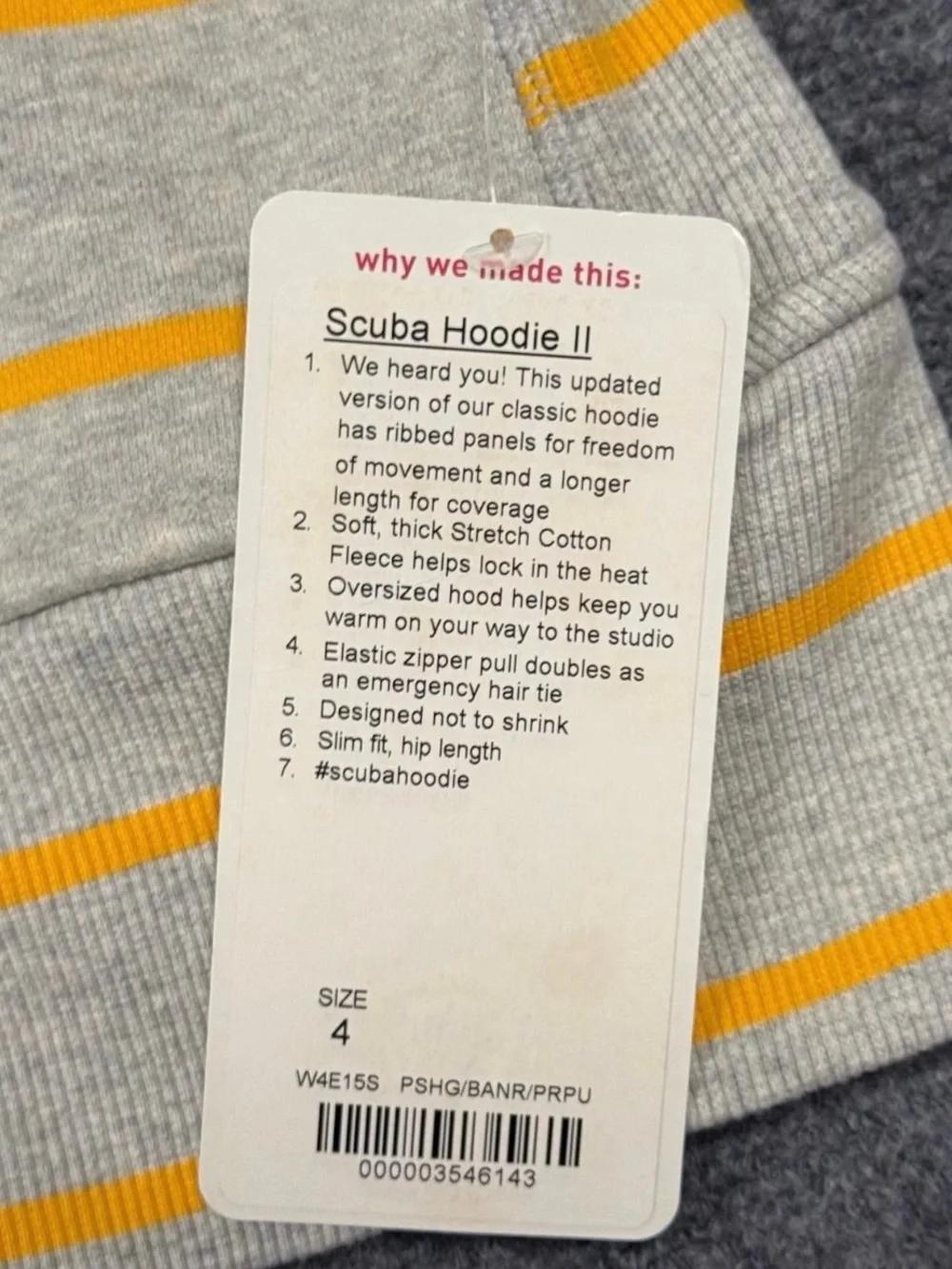 lululemon Scuba Hoodie II Size 4 NWT